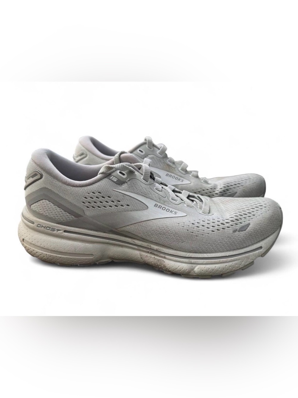 Brooks Ghost 15 Womens 6 B Gray Running Walking Sneakers - Picture 2 of 9